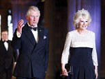 Celebration: Prince Charles and mother Camila, Duchess of Cornwall, arrive for a party hosted by a Dutch Royal family during a Rijksmuseum, Amsterdam, this evening