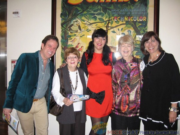 Kevin and Jeanne Chamberlain, Camille Rose Garcia, and Gabriella Calicchio, (CEO of a Walt Disney Family Museum.