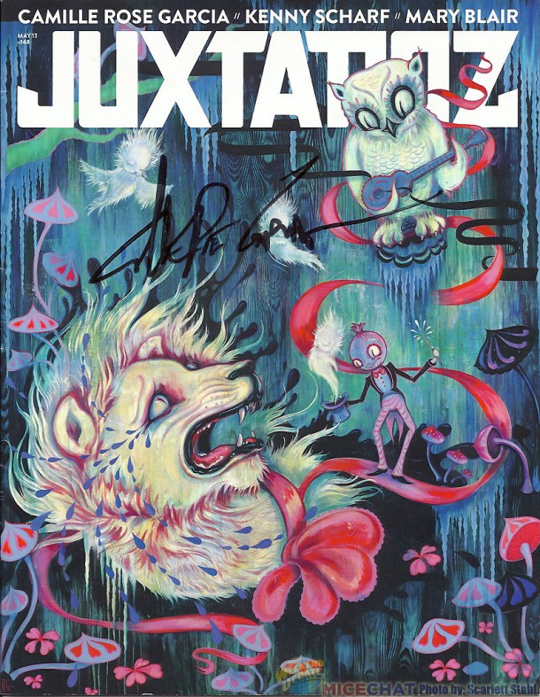 Juxtapoz, that was given during a Art premiere and was autographed by Camille Rose Garcia.